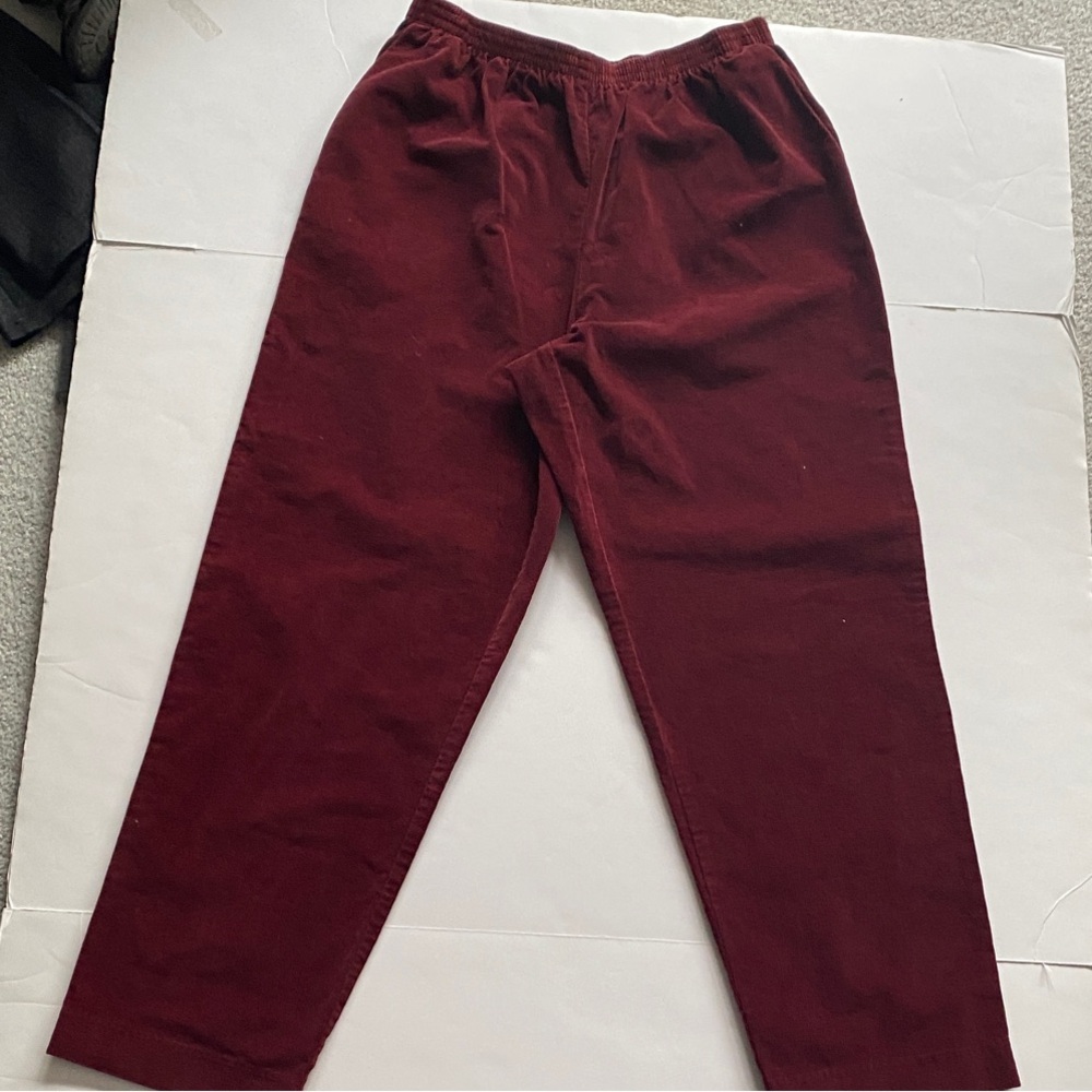 Alfred Dunner Women's Burgundy Velour